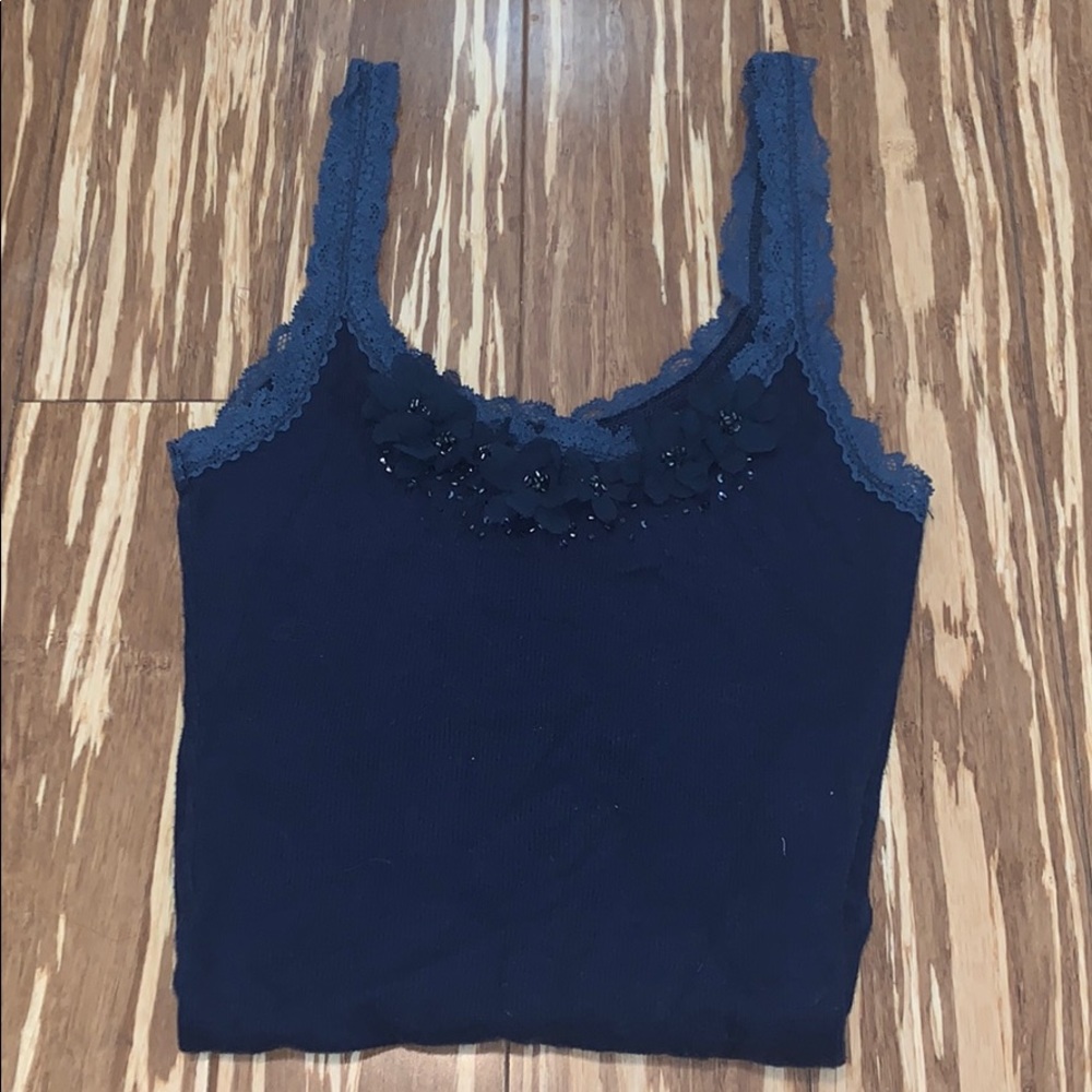 navy tank top